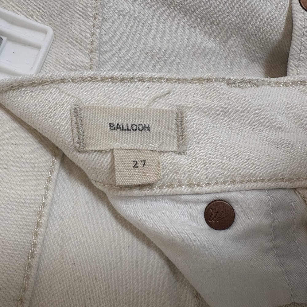 Madewell Balloon Jeans In Vintage Canvas Wash Size 27 Inseam 26" High Rise - Picture 6 of 16